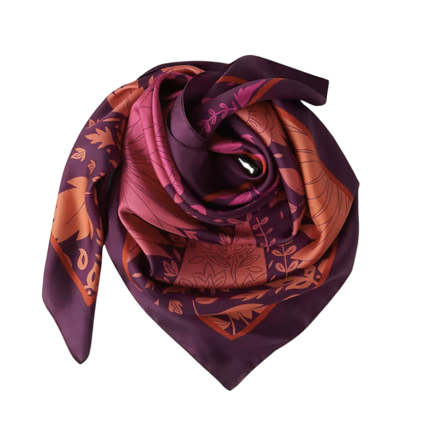 Ombre Floral Silk Scarf